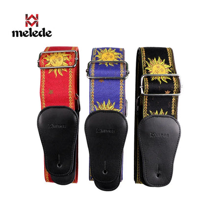 Unique Sun Flower Bass Wide Guitar Strap