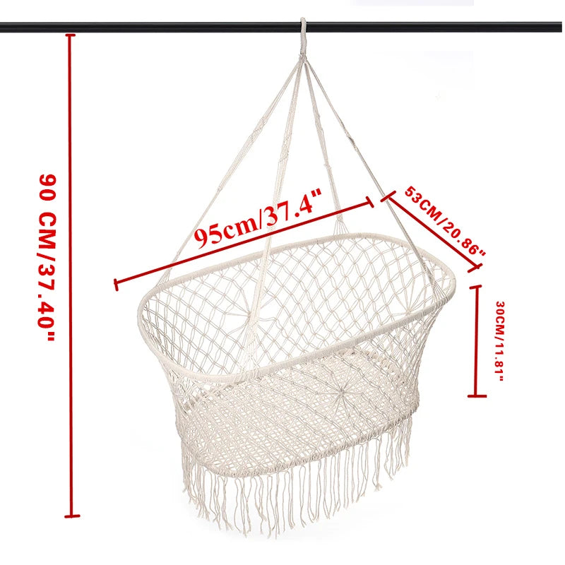 Children's Hammock Garden Swing with Light String