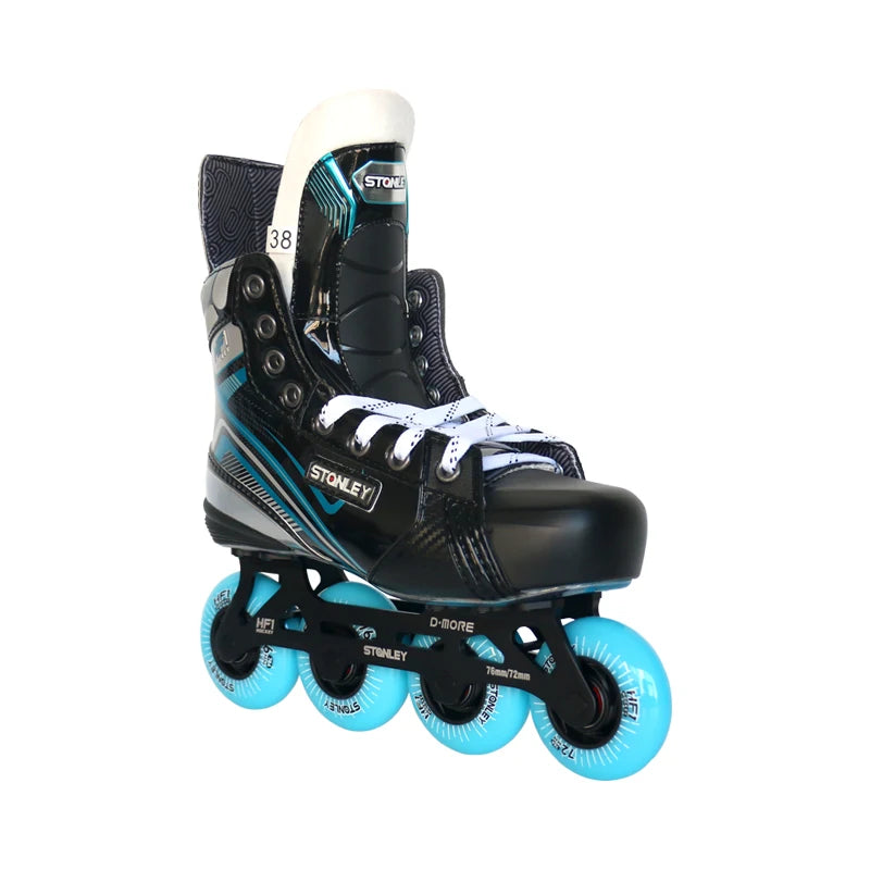 STANLEY HF1 High-quality Roller Inline Hockey Skates Hi-Lo Frames ABEC-9 Bearing 76A PU Wheels