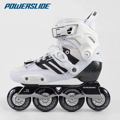 Flying Tiger POWERSLIDE EVO Carbon Fiber Inline Skates – Professional Freestyle Roller Blades for Advanced Skaters