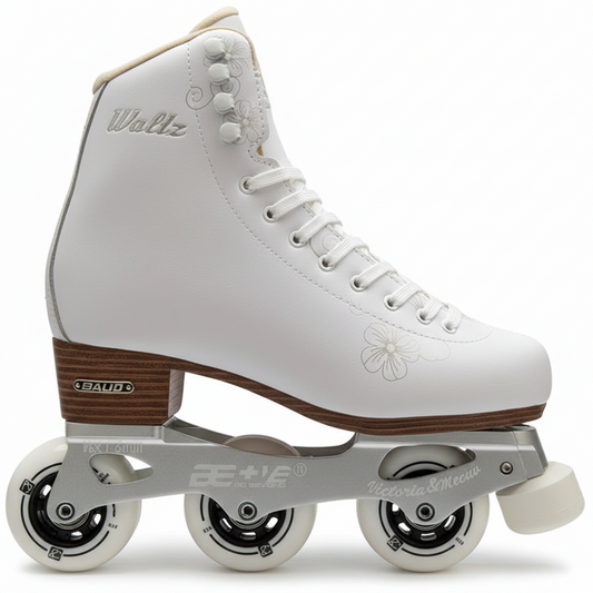 Feng Quan Professional 3 Wheel Inline Skates – Figure Roller Blades with Front Brake Stopper for Outdoor Skating