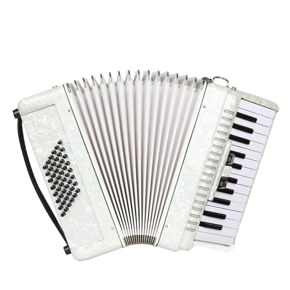26-Key Accordion Concertina, 48 Bass, 3-Chorus Professional Accordion for Beginners & Performers