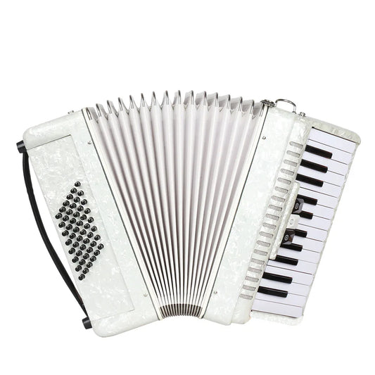 26-Key Accordion Concertina, 48 Bass, 3-Chorus Professional Accordion for Beginners & Performers
