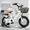 Children's Bicycle for Ages 12-14 with Training Wheels Front Basket 12-Inch Wheel No Gears