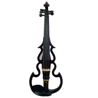 5 strings 4/4 electric violin High quality brown solid wood Pure handmade