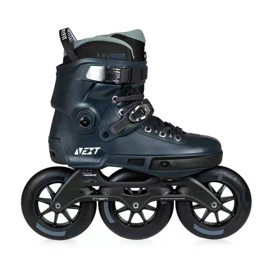 Powerslide NEXT Trinity Inline Skates – Professional Freeride Roller Blades for Street, Racing & Urban Skating with 3/4 Wheel Setup