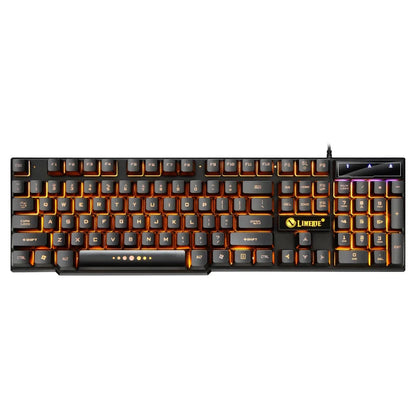 USB Wired PC Rainbow Colorful LED Backlit Gaming Keyboard Mouse Set
