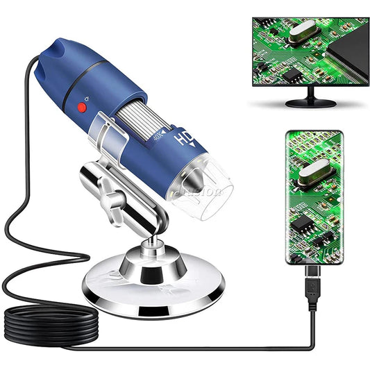 Handheld Mini Magnifier  | 2K HD 2560x1440P USB Digital Microscope 40X to 1000X Endoscope Camera for Android Phone Wins Mac Linux