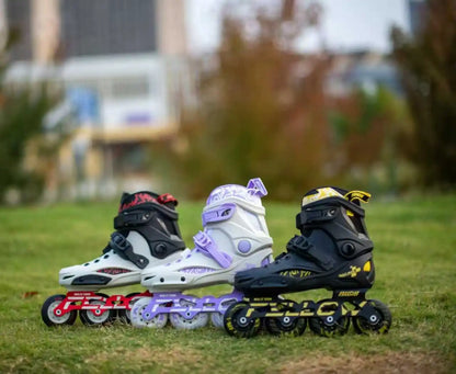 Fenglun FELLOW Dawn Inline Skates for Adults – Beginner Freestyle Roller Blades with Smooth PU Wheels & Brake