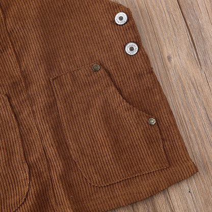 Toddler Corduroy Suspender Dress  (0-5T)