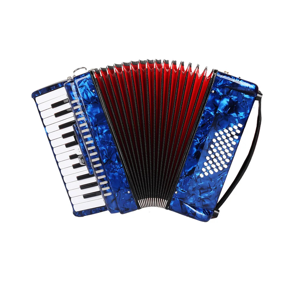 26-Key Accordion Concertina, 48 Bass, 3-Chorus Professional Accordion for Beginners & Performers