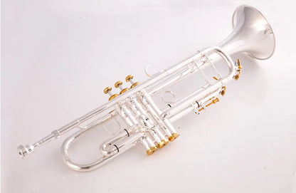 Made in Japan quality  8335 Bb Trumpet B Flat Brass Silver Plated Professional Trumpet Musical Instruments with Leather Case