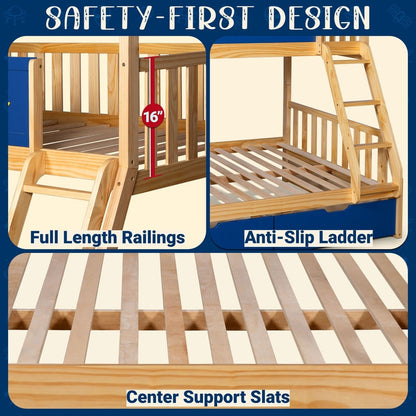 Moonlight Kid Bunk Bed - Stylish and Space-Saving Bunk Bed for Kids