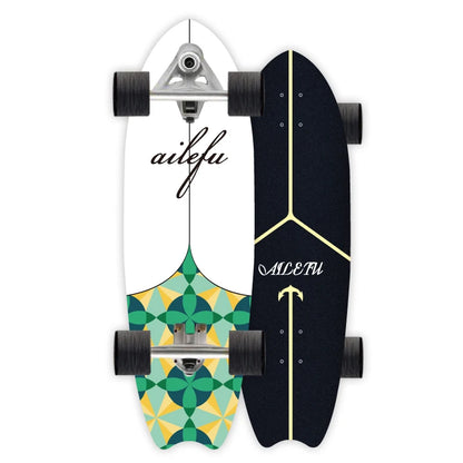 S7 Surf Skate 32-Inch Maple Longboard, 9.5-Inch Wide Cruiser Skateboard
