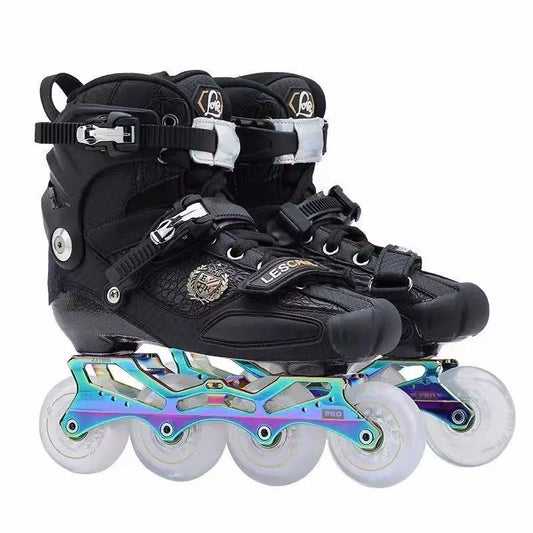 Professional Carbon Fiber Adult Inline Skates – Freestyle Roller Blades with High Performance PU Wheels & Heavy Duty Protection