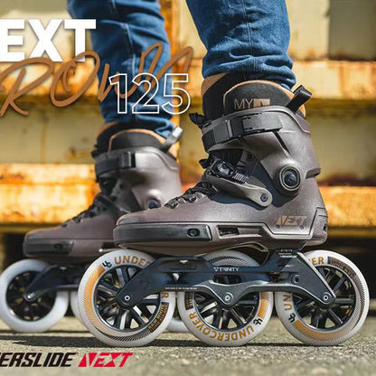 Powerslide NEXT Trinity Inline Skates, 3×125mm Racing Wheels, Freestyle & Speed Skating