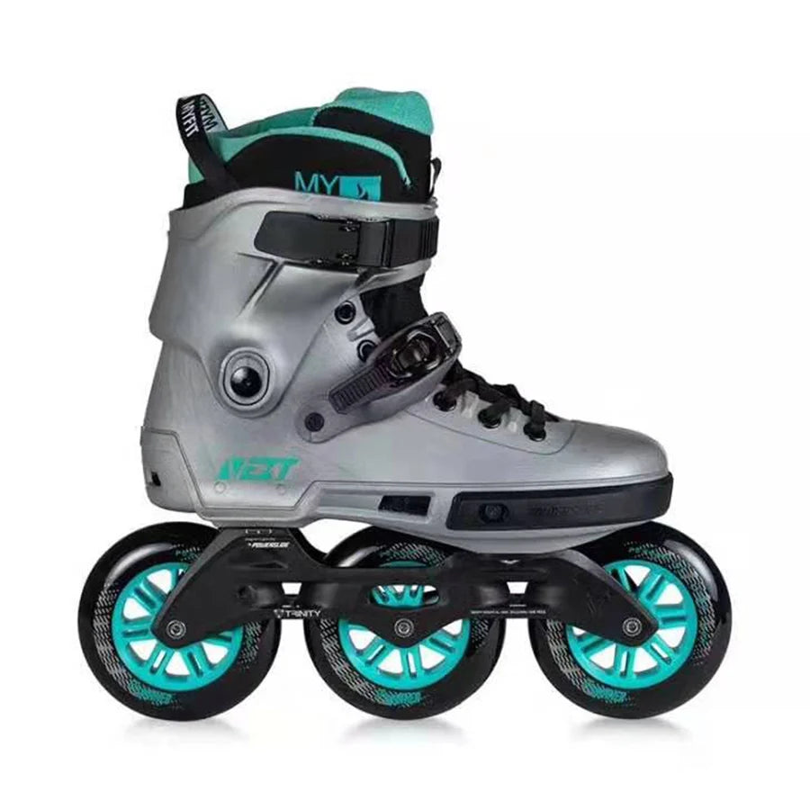 Powerslide NEXT Trinity Inline Skates – Professional Freeride Roller Blades for Street, Racing & Urban Skating with 3/4 Wheel Setup