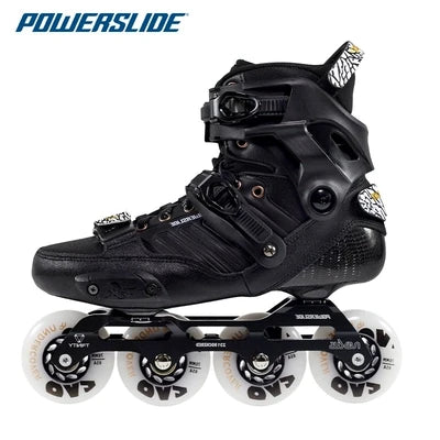 Flying Tiger POWERSLIDE EVO Carbon Fiber Inline Skates – Professional Freestyle Roller Blades for Advanced Skaters