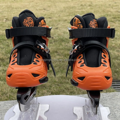 Kids Ice Skates with Hard Shell, Fashionable Ice Hockey Skates for Boys & Girls