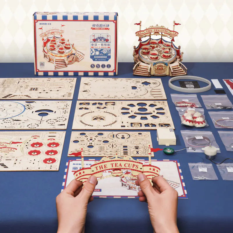 3D DIY Wooden Music Box Puzzle Assembly Toy