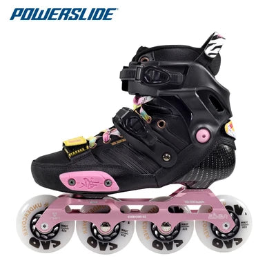 Flying Tiger POWERSLIDE EVO Carbon Fiber Inline Skates – Professional Freestyle Roller Blades for Advanced Skaters