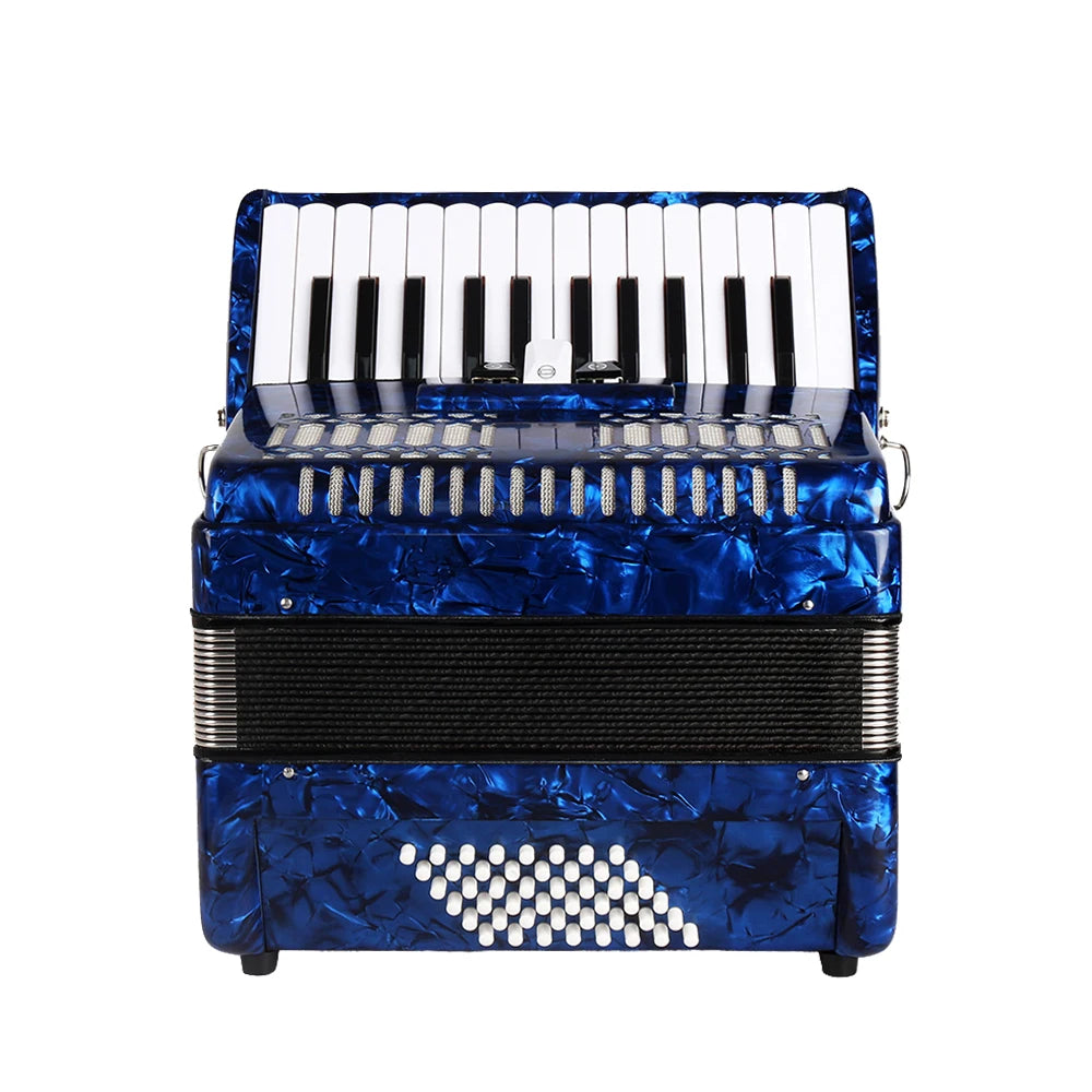 26-Key Accordion Concertina, 48 Bass, 3-Chorus Professional Accordion for Beginners & Performers