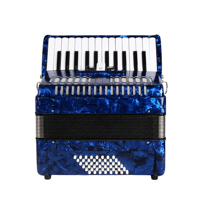 26-Key Accordion Concertina, 48 Bass, 3-Chorus Professional Accordion for Beginners & Performers