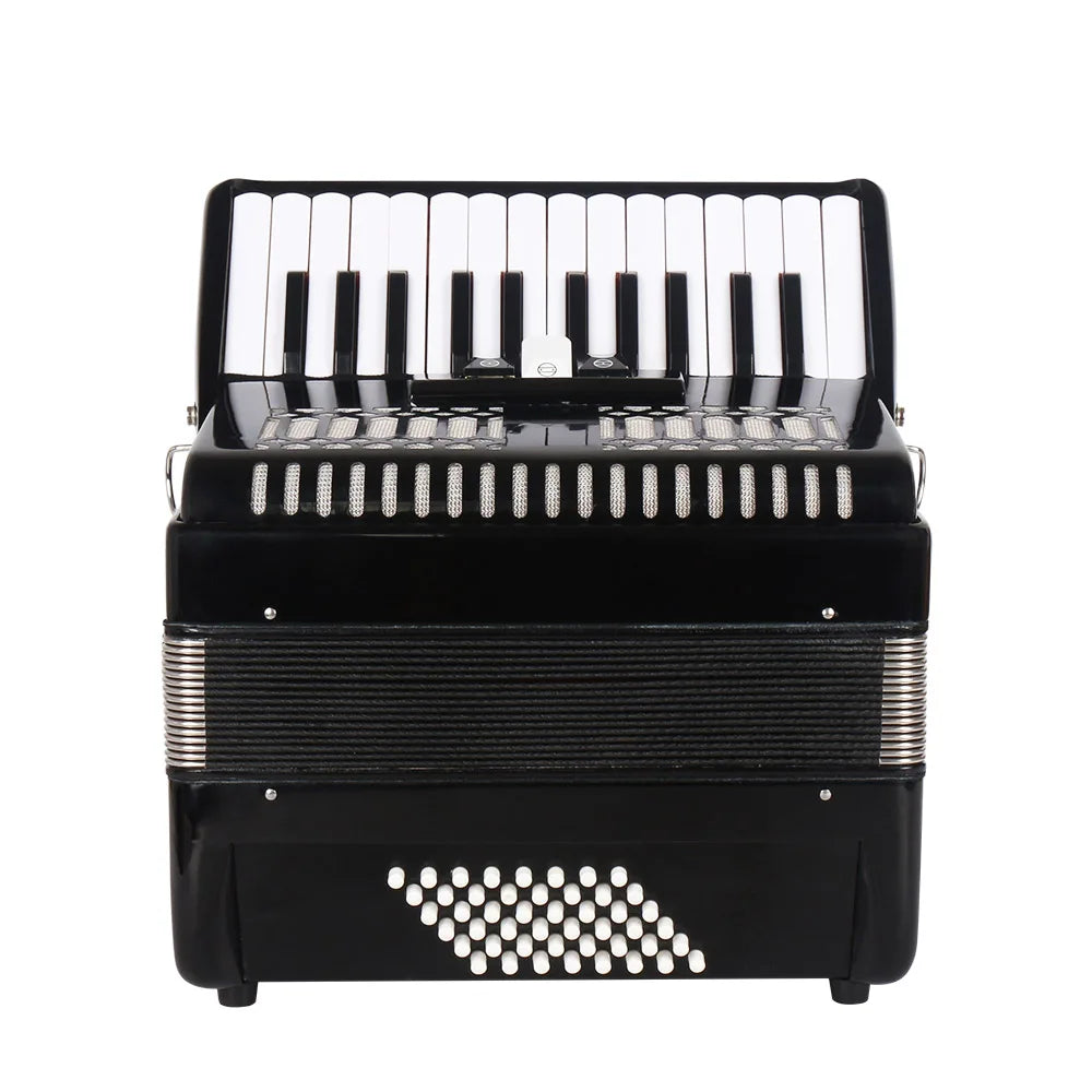 26-Key Accordion Concertina, 48 Bass, 3-Chorus Professional Accordion for Beginners & Performers