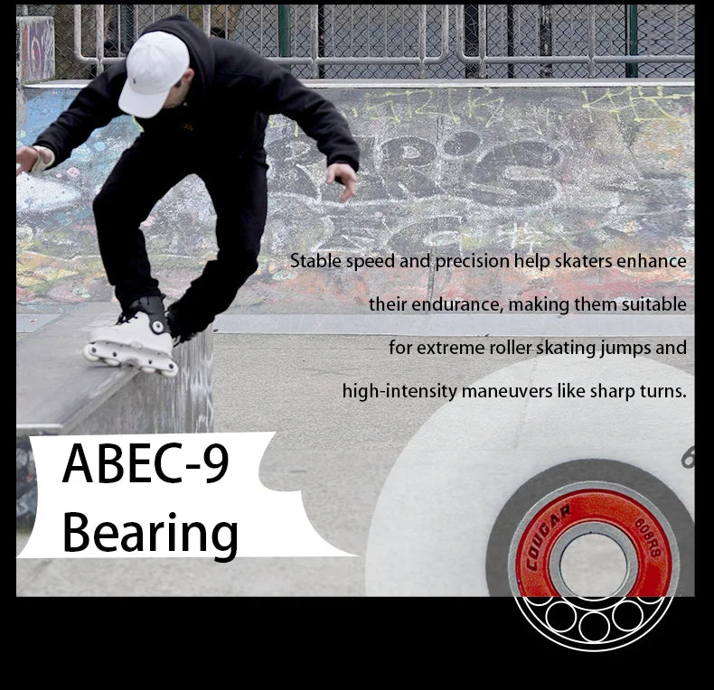 Aggressive Inline Skates for Adults – Hard Shell Freestyle Roller Blades with Smooth PU Wheels for Street & Urban Skating