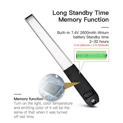 3000K-6000K LED RGB Handheld Light with Rechargeable Battery | Photo/Youtube/TikTok