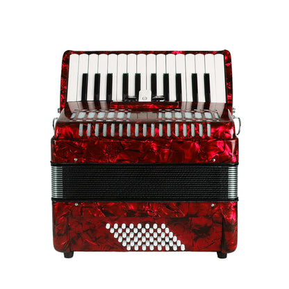 26-Key Accordion Concertina, 48 Bass, 3-Chorus Professional Accordion for Beginners & Performers