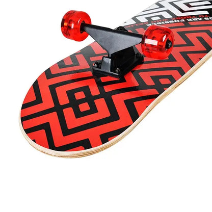 Win.max 31-Inch Double Rocker Maple Skateboard, Lightweight Cruiser Board for Teens & Adults