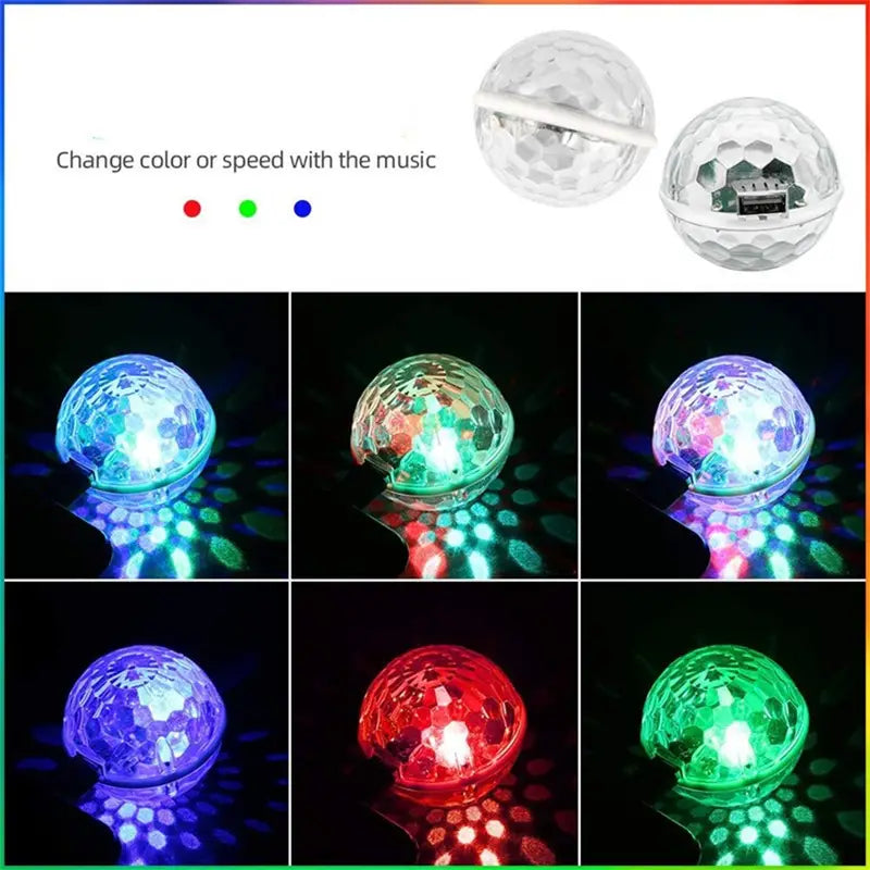 6W Mini Magic Ball Disco Lamp - RGB Voice Control