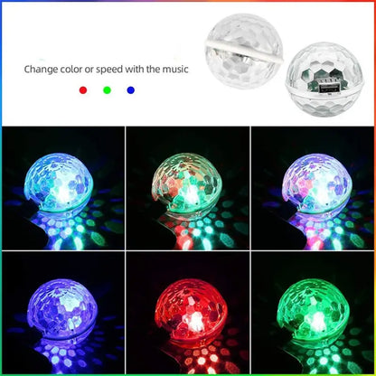 6W Mini Magic Ball Disco Lamp - RGB Voice Control