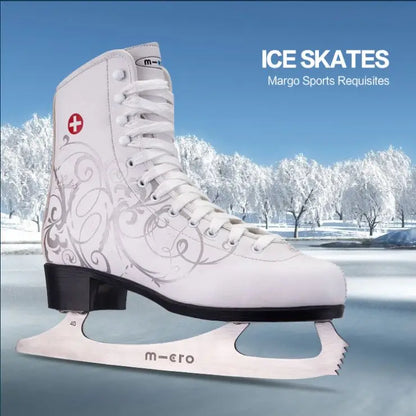 Winter Ice Skates | White & Black