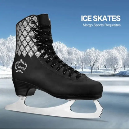 Winter Ice Skates | White & Black