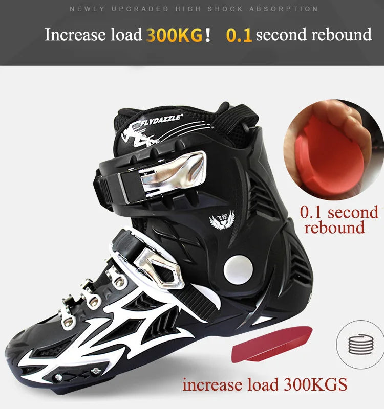 Convertible 4 Wheel Roller Skate Shoes – Black Roller Sneakers with Built-In Wheels for Outdoor Skating & Riding
