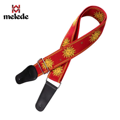 Unique Sun Flower Bass Wide Guitar Strap