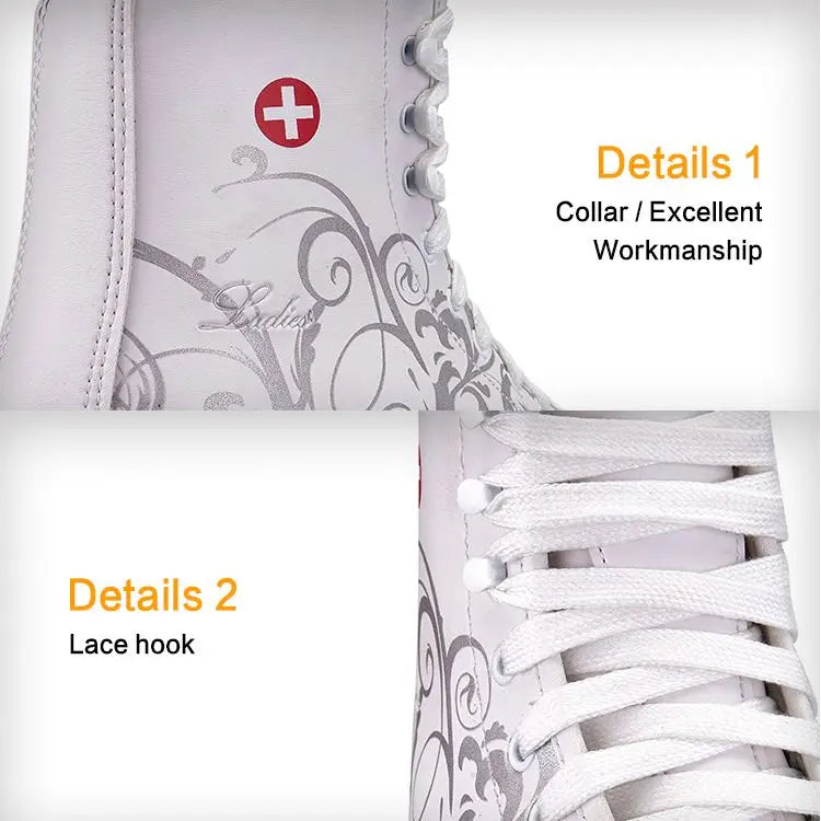 Winter Ice Skates | White & Black