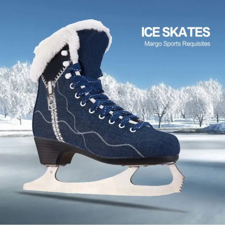 Winter Ice Skates | White & Black
