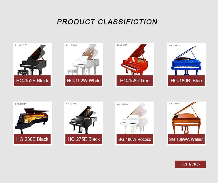 88 Keys Antique Design Walnut Carving Grand Piano SG186 Matte