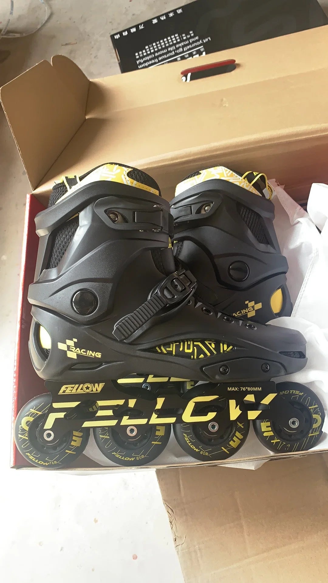 Fenglun FELLOW Dawn Inline Skates for Adults – Beginner Freestyle Roller Blades with Smooth PU Wheels & Brake