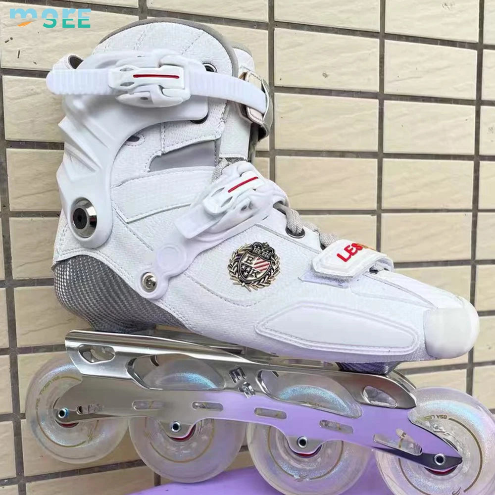 Professional Carbon Fiber Slalom Inline Skates for Adults – Freestyle Roller Blades with 85mm Wheels & High-End Carbon Chassis