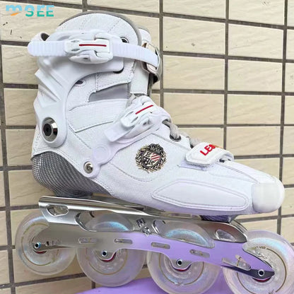 Professional Carbon Fiber Slalom Inline Skates for Adults – Freestyle Roller Blades with 85mm Wheels & High-End Carbon Chassis