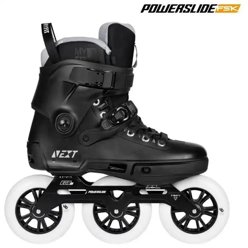 Powerslide NEXT Trinity Inline Skates – Professional Freeride Roller Blades for Street, Racing & Urban Skating with 3/4 Wheel Setup