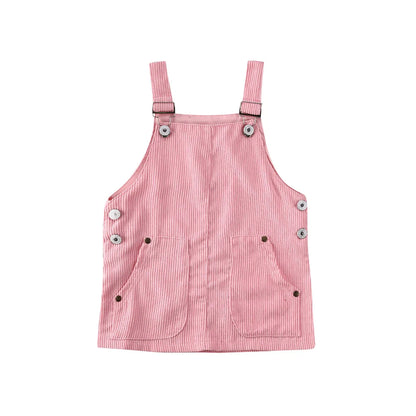 Toddler Corduroy Suspender Dress  (0-5T)
