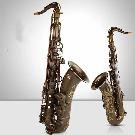 Professional B Flat Antique Copper Tenor Saxophone