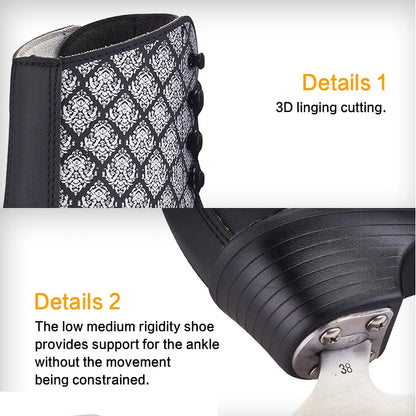 Women's Professional Ice Winter Ice-Skate Boots with Stainless Steel Blades