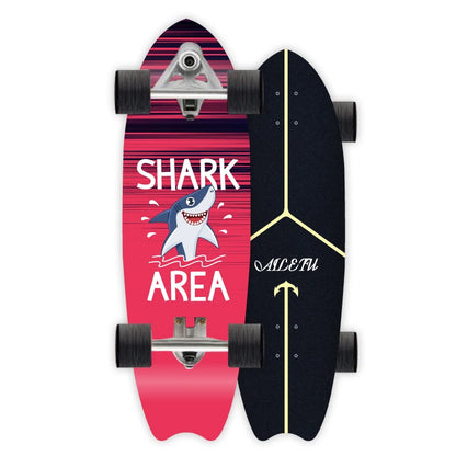 S7 Surf Skate 32-Inch Maple Longboard, 9.5-Inch Wide Cruiser Skateboard