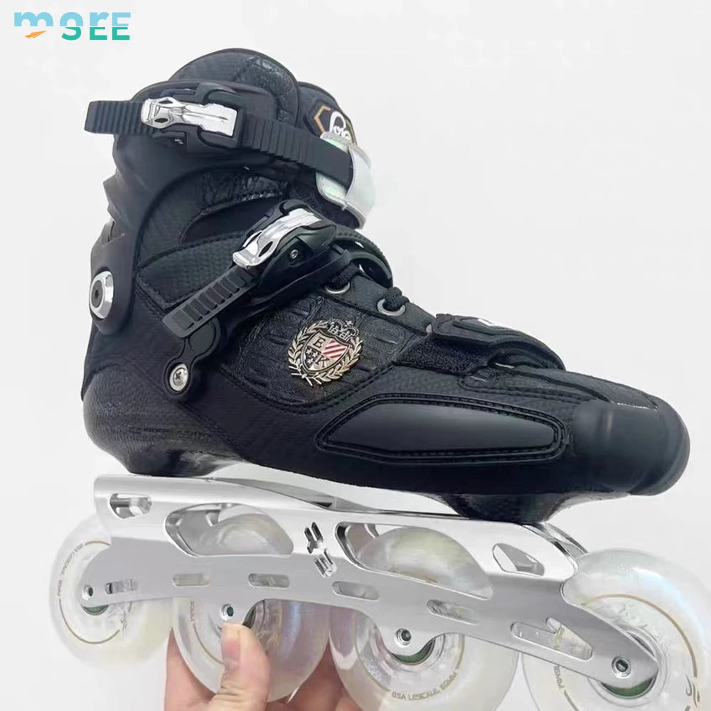 Professional Carbon Fiber Slalom Inline Skates for Adults – Freestyle Roller Blades with 85mm Wheels & High-End Carbon Chassis